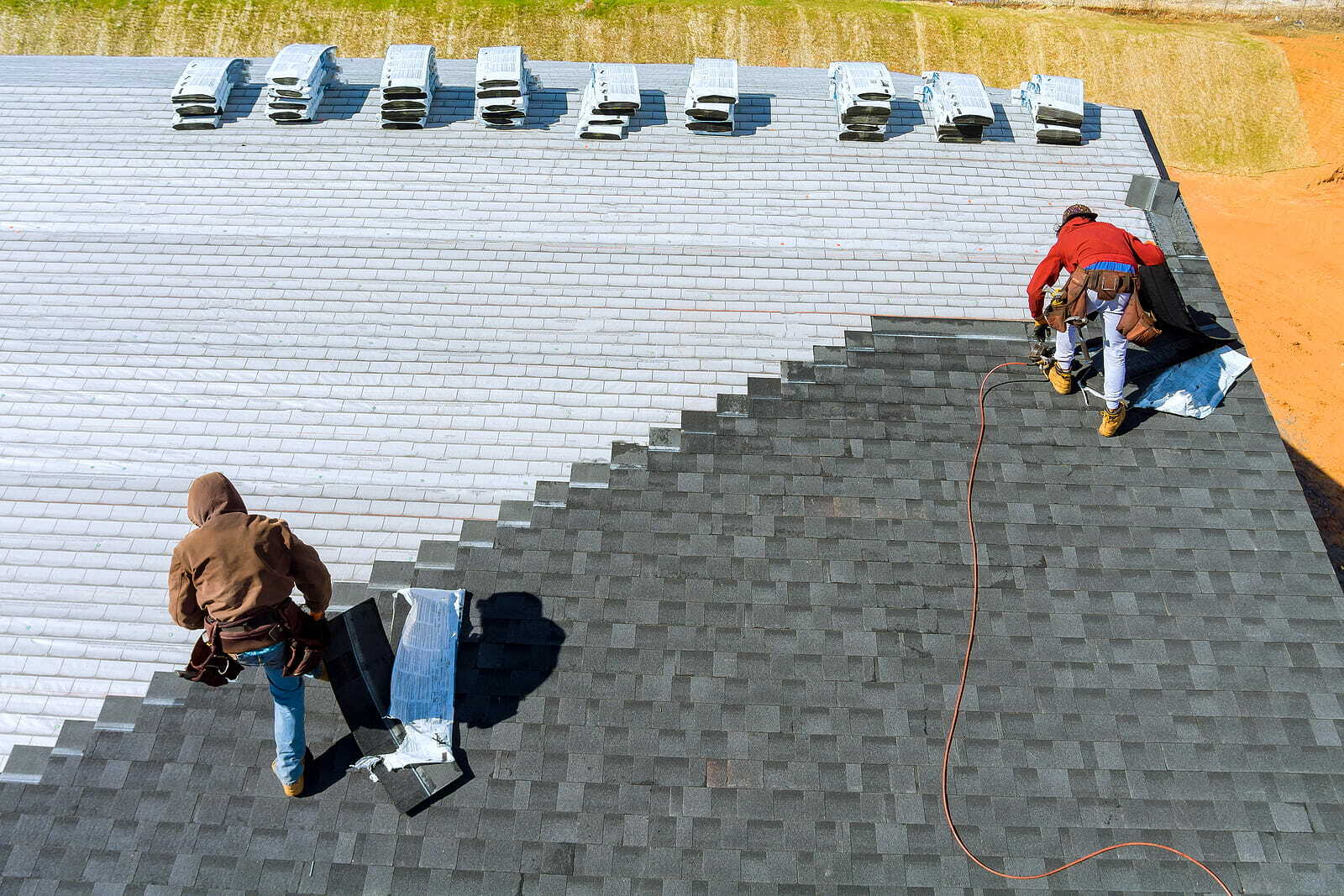low slope shingle roof