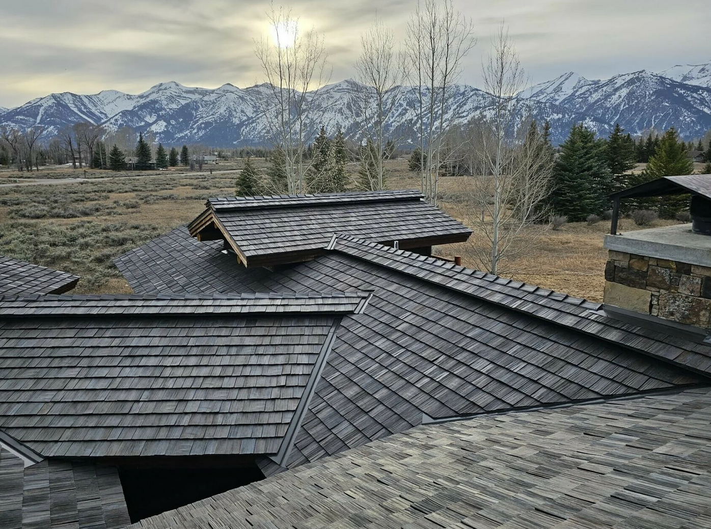 Low Slope Synthetic Shake Roof