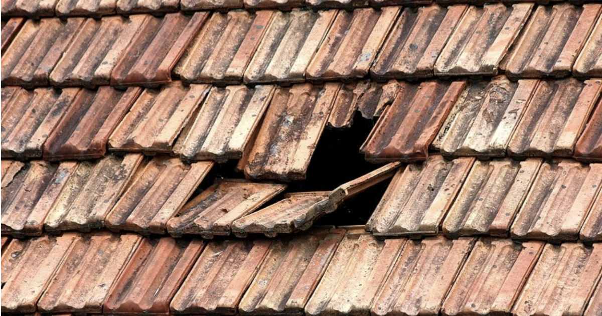 Old, Disheveled Roof Tiles